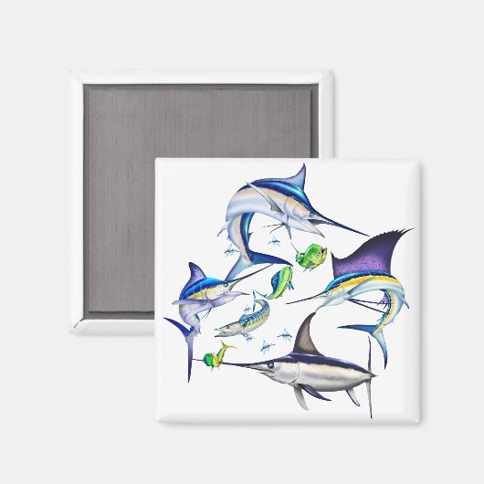 Atlantische Billfish Magneet (Voorkant / Achterkant)