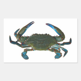 Atlantische blauwe krab Logo Rechthoekige Sticker