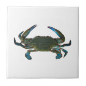 Atlantische blauwe krab Logo Tegeltje (Voorkant)