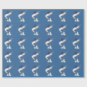 Atlantische blauwe marlijn cadeaupapier (Vlak)