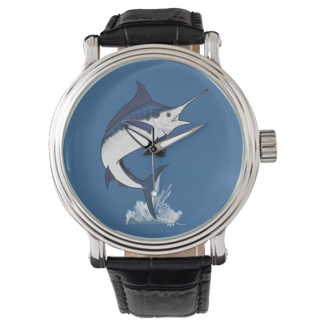 Atlantische blauwe marlijn horloge (Voorkant)