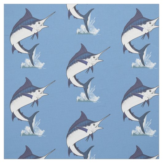 Atlantische blauwe marlijn stof (Swatch)