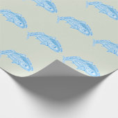 Atlantische blauwvintonijn cadeaupapier (Hoek)