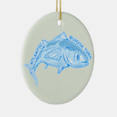 Atlantische blauwvintonijn keramisch ornament (Rechts)