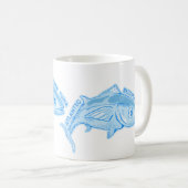 Atlantische blauwvintonijn koffiemok (Voorkant rechts)