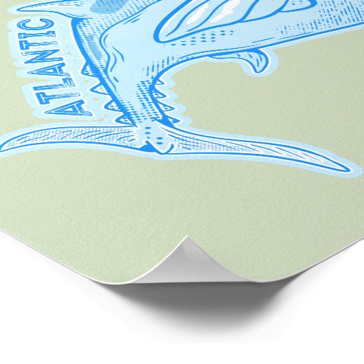 Atlantische blauwvintonijn poster (Hoek)