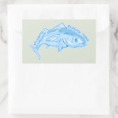 Atlantische blauwvintonijn rechthoekige sticker (Tas)