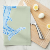 Atlantische blauwvintonijn theedoek (Quarter Fold)