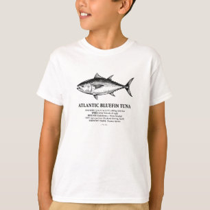 Atlantische Blauwvintonijn wetenschappelijke illus T-shirt