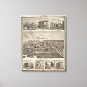 Atlantische boerderijen, Iowa en tapijten Canvas Afdruk