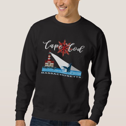 Atlantische Cape Cod Massachusetts Vuurtoren Walvi Trui (Voorkant)