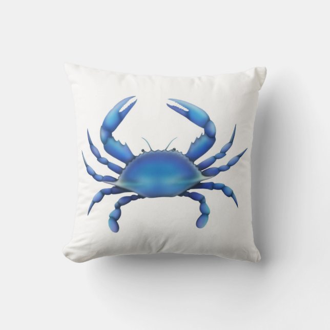 Atlantische Chesapeake Blue Crab Pillow Kussen (Voorkant)