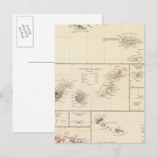 Atlantische eilanden briefkaart (Voorkant / Achterkant)