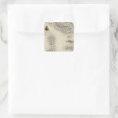 Atlantische eilanden vierkante sticker (Tas)
