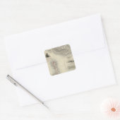 Atlantische eilanden vierkante sticker (Envelop)