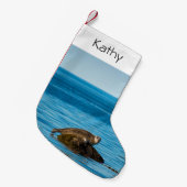 Atlantische Gewone Zeehond Kleine Kerstsok (Voorkant (Hangend))