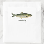 Atlantische haring rechthoekige sticker (Tas)