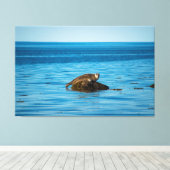 Atlantische havenrob canvas afdruk (Insitu (Houten vloer))