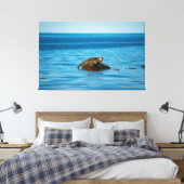 Atlantische havenrob canvas afdruk (Insitu (Slaapkamer))
