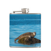 Atlantische havenzegel heupfles (Voorkant)