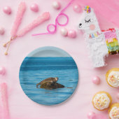 Atlantische havenzegel papieren bordje (Feest)