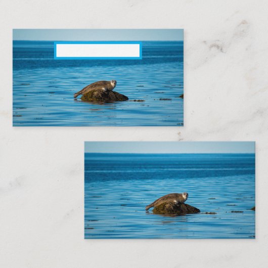 Atlantische havenzegel plaatskaartje (Voorkant / Achterkant)