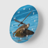 Atlantische havenzegel ronde klok (Hoek)