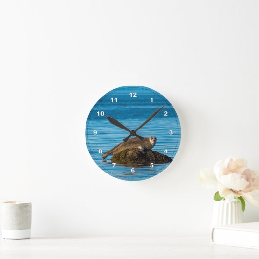 Atlantische havenzegel ronde klok (Huis)