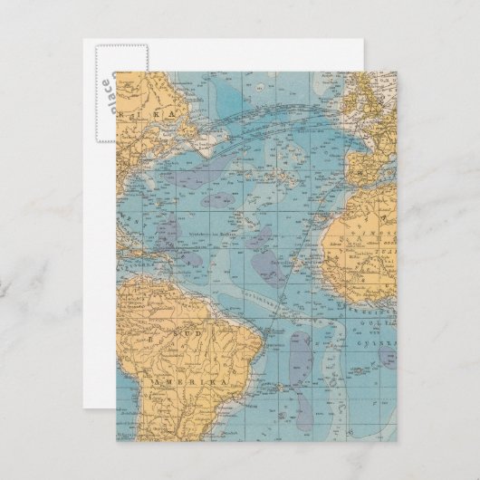 Atlantische kaart (Voorkant / Achterkant)