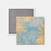 Atlantische kaart magneet (Voorkant / Achterkant)