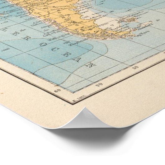 Atlantische kaart poster (Hoek)