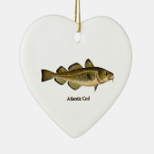 Atlantische kabeljauw Logo Keramisch Ornament (Rechts)