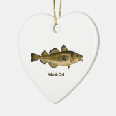 Atlantische kabeljauw Logo Keramisch Ornament (Links)