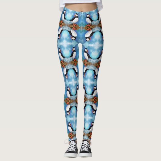 Atlantische Leggings van Puffin Bird (Voorkant)