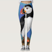 Atlantische Leggings van Puffin Bird - Schilderen (Voorkant)