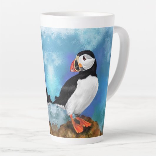 Atlantische Mok van Puffin Bird - Painting (Rechterhoek)