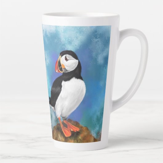 Atlantische Mok van Puffin Bird - Painting (Rechts)