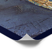 "Atlantische Oceaan: 1968 - kaart van de Atlantisc Poster (Hoek)