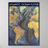 "Atlantische Oceaan: 1968 - kaart van de Atlantisc Poster (Voorkant)