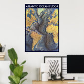 "Atlantische Oceaan: 1968 - kaart van de Atlantisc Poster (Thuiskantoor)