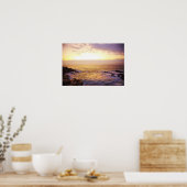 Atlantische Oceaan bij zonsopgang, uitzicht uit Po Poster (Keuken)