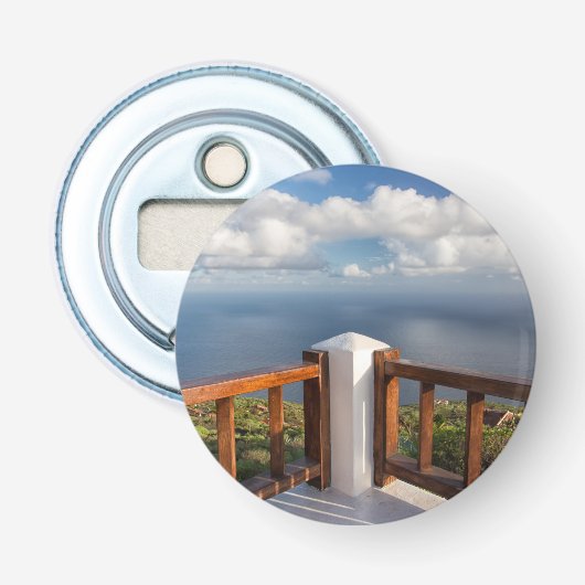 Atlantische Oceaan Button Flesopener (Voorkant)
