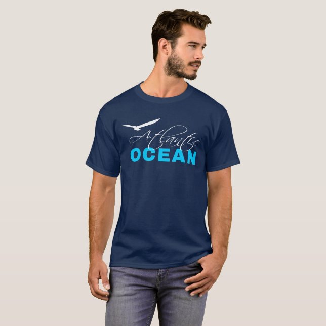 Atlantische Oceaan donker T-shirt (Voorkant volledig)