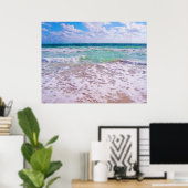 Atlantische Oceaan op het strand van Florida Poster (Thuiskantoor)