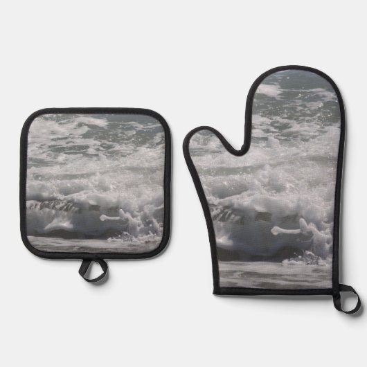 Atlantische Oceaan Ovenwant & Pannenlap Set (Voorkant)