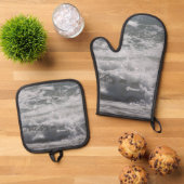 Atlantische Oceaan Ovenwant & Pannenlap Set (Top down)