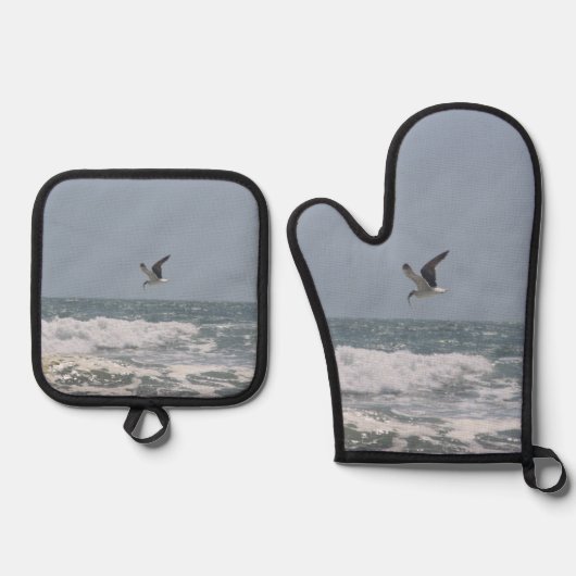 Atlantische Oceaan Ovenwant & Pannenlap Set (Voorkant)