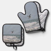 Atlantische Oceaan Ovenwant & Pannenlap Set (Voorkant / Achterkant)