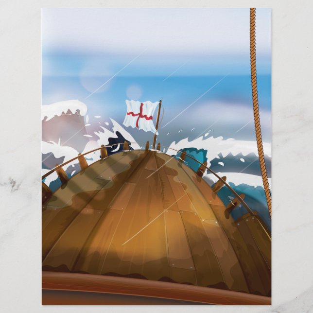 Atlantische Oceaan Storm Schip (Voorkant)