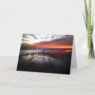 Atlantische Oceaan voor zonsopgang Feestdagen Kaart